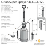 Orion & XI6 Super Sprayer Replacement Parts (3-12L)